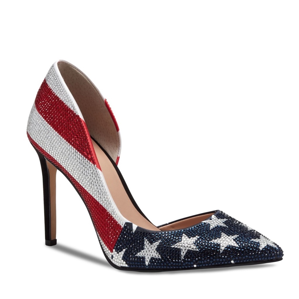 INC Kenjay50 D’Orsay Patriotic Pumps, American Flag Size 9.5 NEW in Box